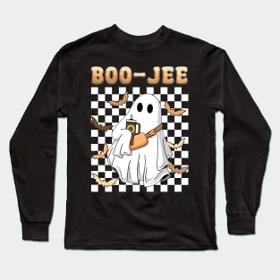 Spooky Season Cute Ghost Halloween Costume Boujee Boo-Jee Long Sleeve T-Shirt